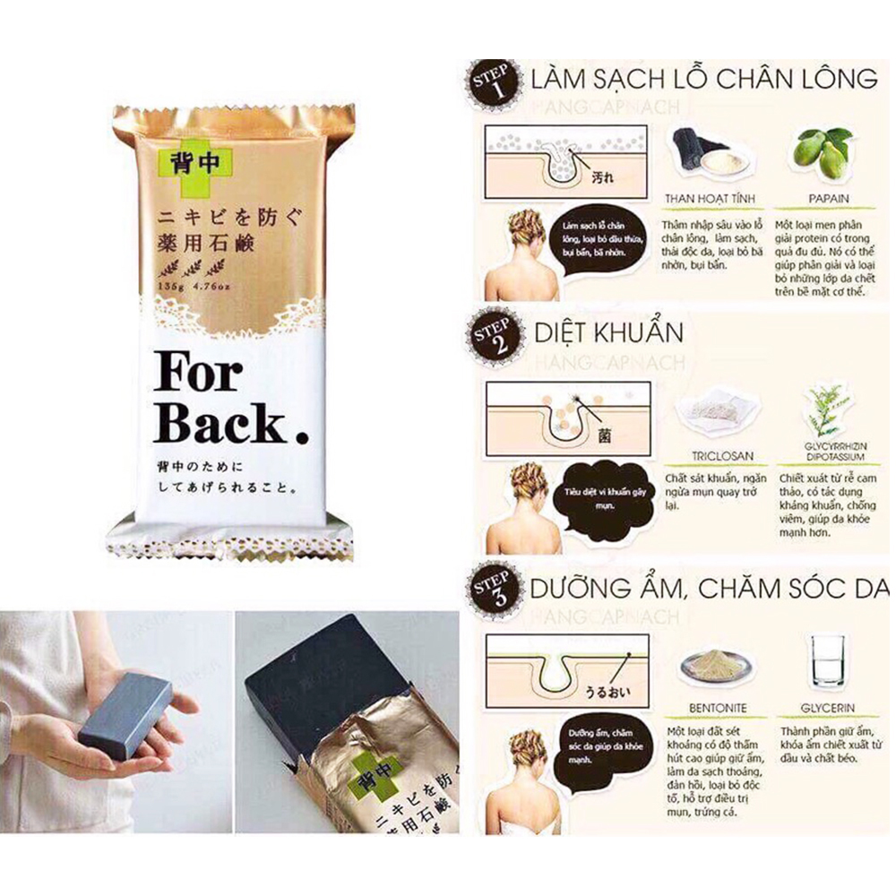 [HCM]Xà phòng trị mụn lưng mông for back hàng Nội địa Nhật bản