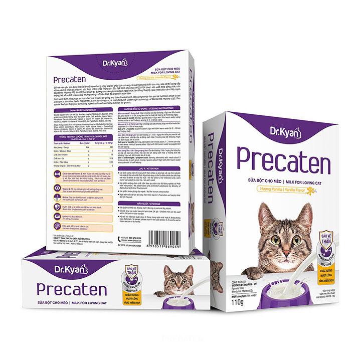 [HOÀN TIỀN 10%]Sữa bột cho mèo Dr.Kyan Precaten Gói 110g - CutePets