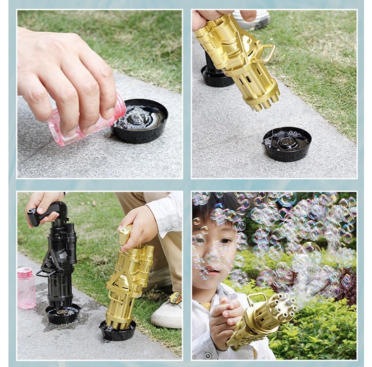Súng bắn bong bóng 8 nòng siêu mạnh