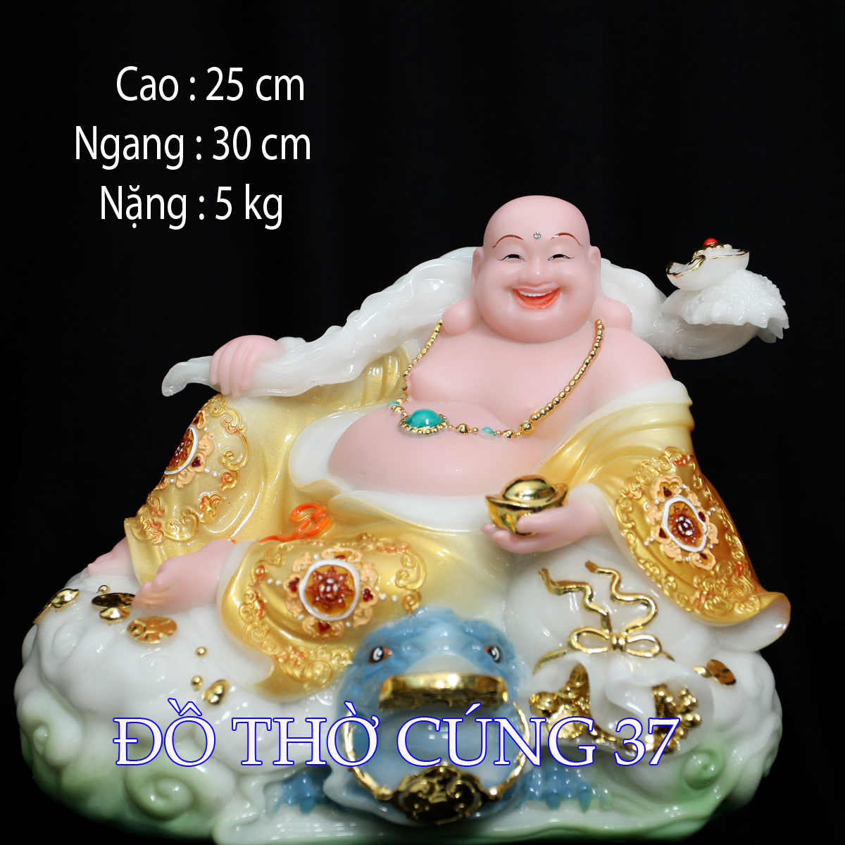 [ CAO 25 CM , NGANG 30 CM ] TƯỢNG PHẬT DI LẠC  [ BỘT ĐÁ + COMPOSITE ]