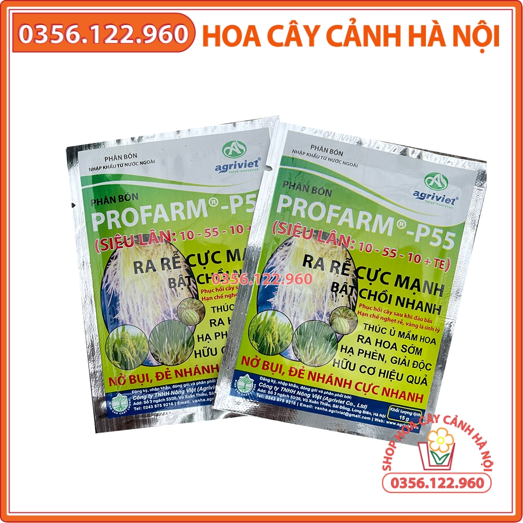 Phân bón profarm -p55 10- 55-10 + te siêu ra rễ, bật chồi nhanh