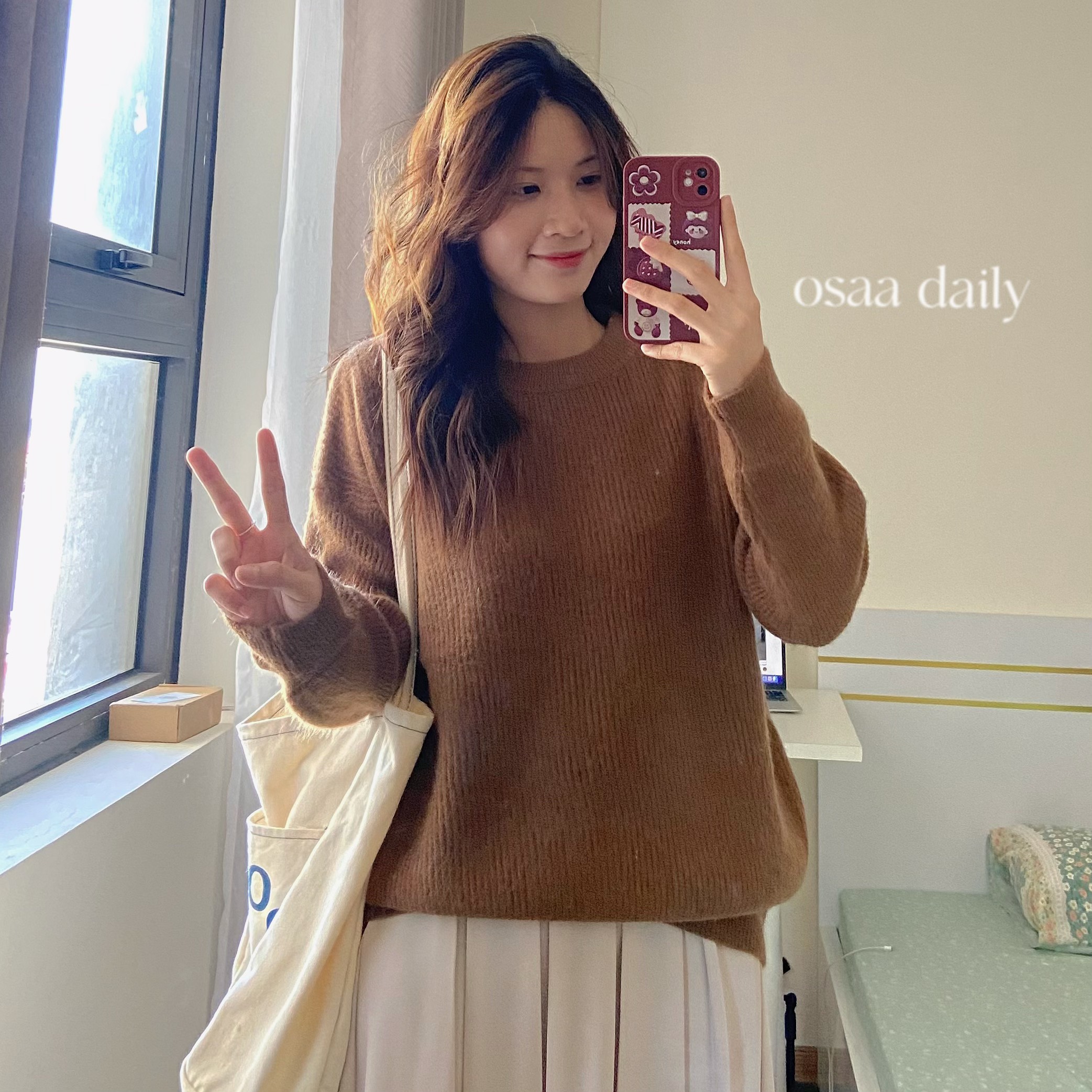 Áo len trơn cổ tròn basic chất len dày mịn (Ảnh thật shop chụp)