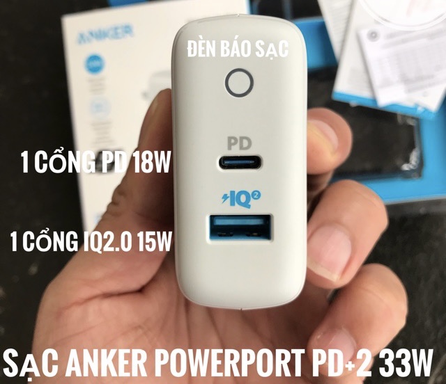 Sạc Anker PowerPort Pd+2 33w