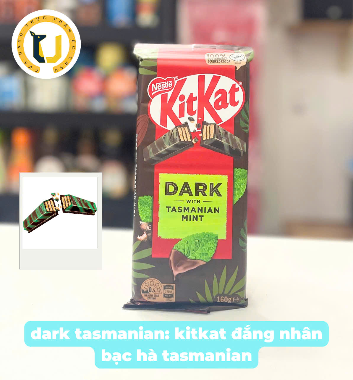 (HÀNG ÚC) Kẹo Socola thanh KITKAT nhiều vị NESTLE KITKAT Chocolate Bars