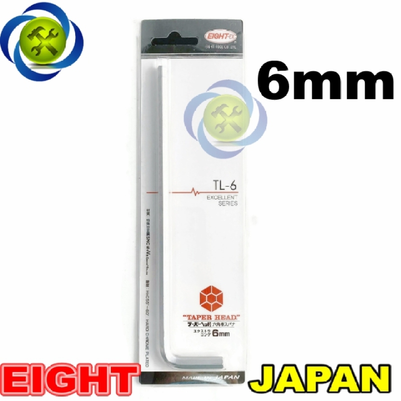 [HCM]Lục giác nhật chữ L 6mm EIGHT TL-6 made in JAPAN chiều dài 180mm