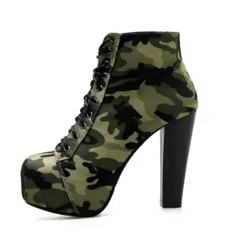 combat boots with straps