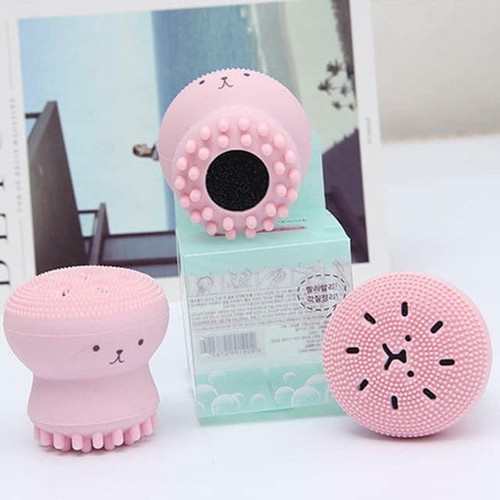 Cọ rửa mặt bạch tuộc silicon mềm mại ,Con lăn massage siêu sạch