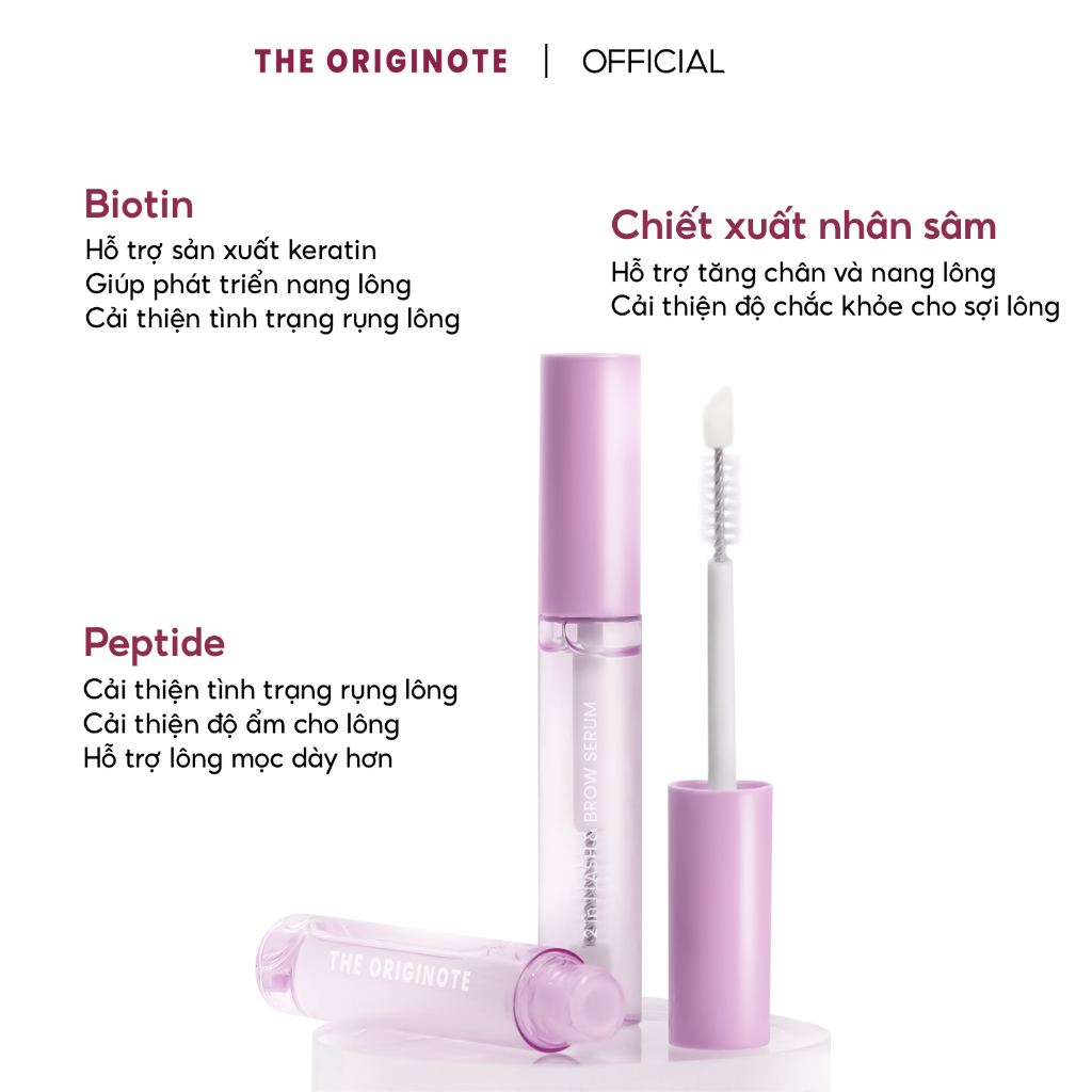 Combo kem mắt và serum dưỡng mi 2in1 The Originote giảm thâm quầng thâm mắt căng bóng dưỡng dài mi