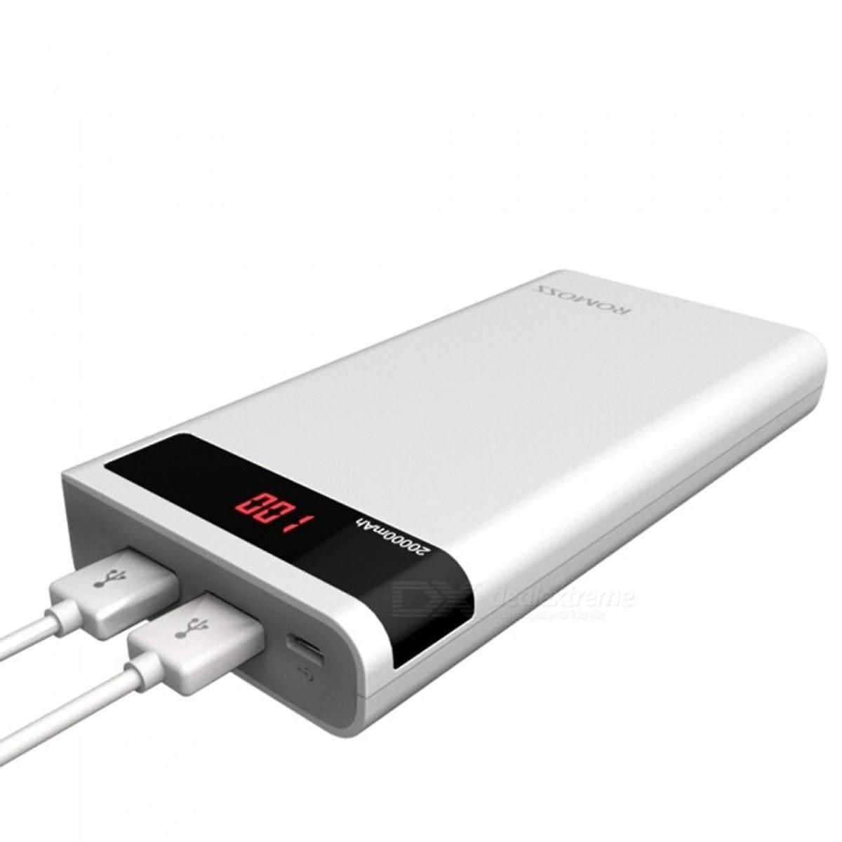 [HCM]Pin dự phòng  20000mAh Sense 6P - màn hình Đen