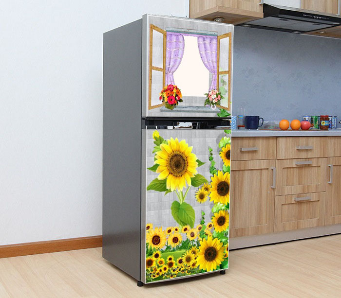 [HCM]Decal dán trang trí tủ lạnh - Khung cửa sổ - Chất liệu cao cấp