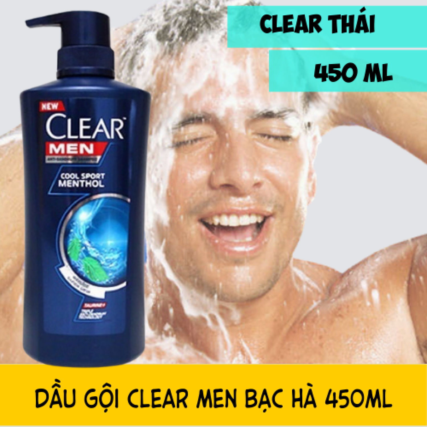 [XẢ KHO] DẦU GỘI CLEAR MEN THÁI DUNG TÍCH 450ml, GIMO SẠCH GẦU, THƠM BẠC HÀ MÁT LẠNH
