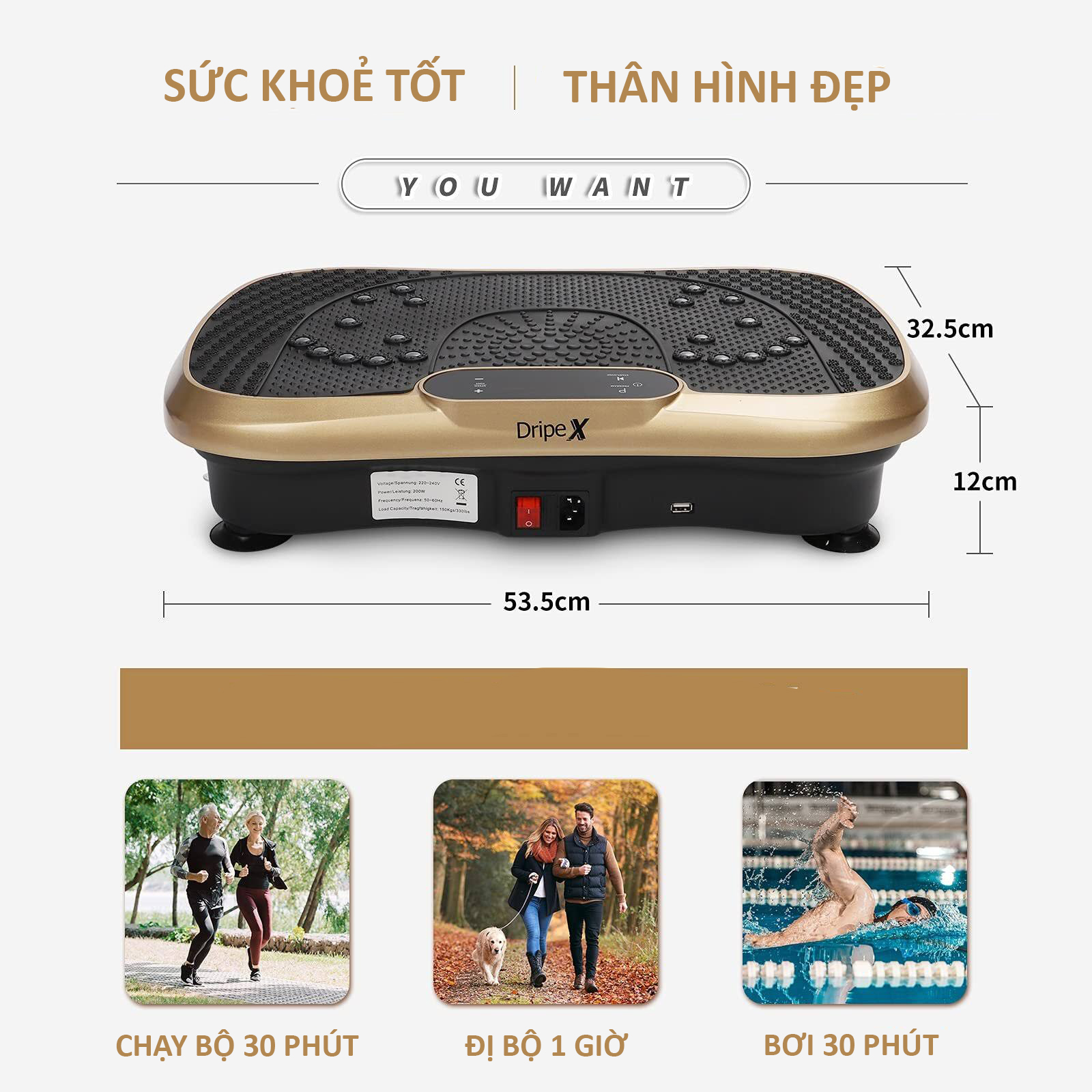 Máy rung lắc toàn thân giảm cân hiệu quả 120 cấp độ rung tích hợp nhạc, Máy giảm béo toàn thân có điều khiển từ xa, phát nhạc, giảm cân nhanh cấp tốc, Máy giảm cân rung lắc toàn thân, Máy rung toàn thân giảm mỡ,Máy rung massage