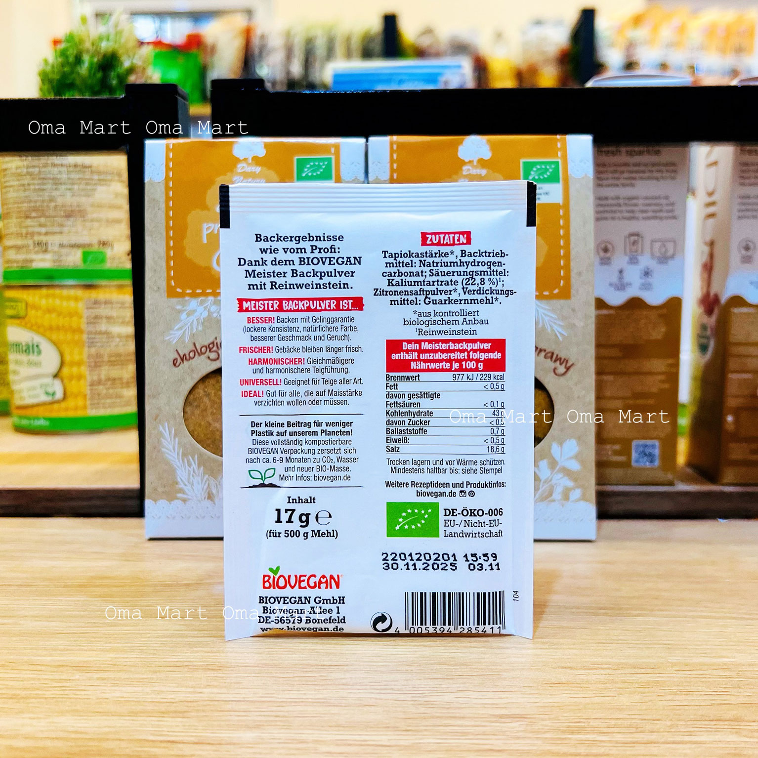 Bột Nở Hữu Cơ Biovegan 17g