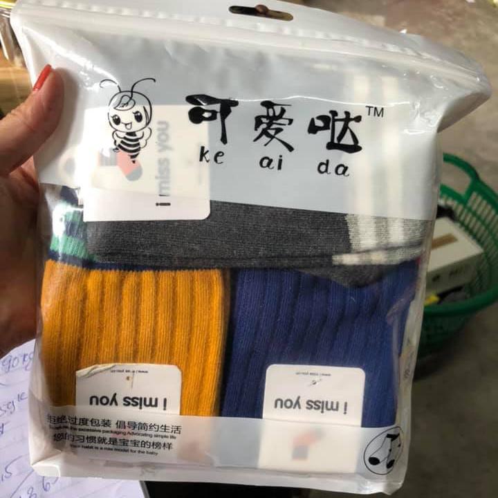 Tất Hàn Quốc Trẻ Em Túi 6 Đôi