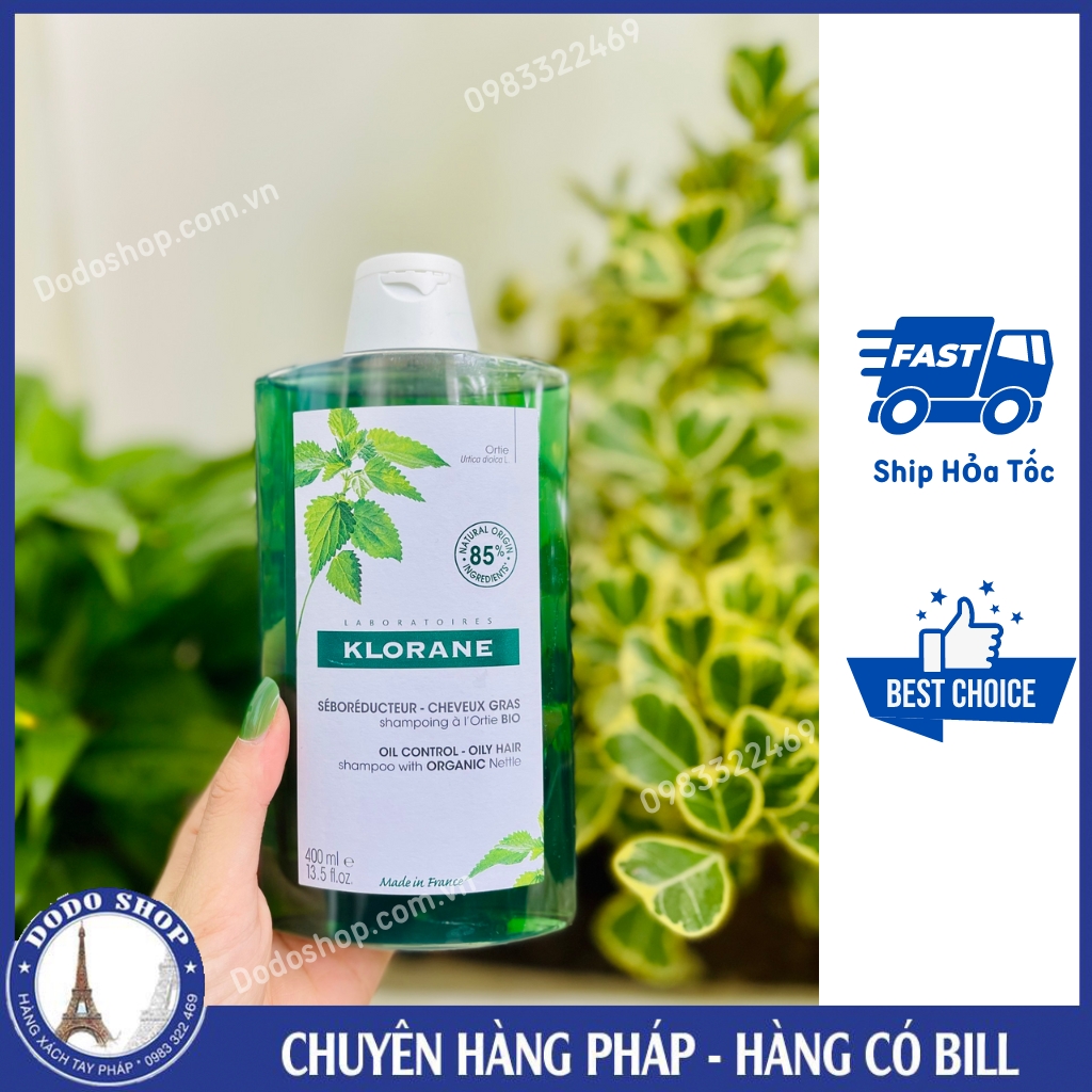 Dầu gội Klorane dành cho tóc dầu, giúp tóc hết bết, suông mượt, hàng của Pháp-Dodoshop.com.vn