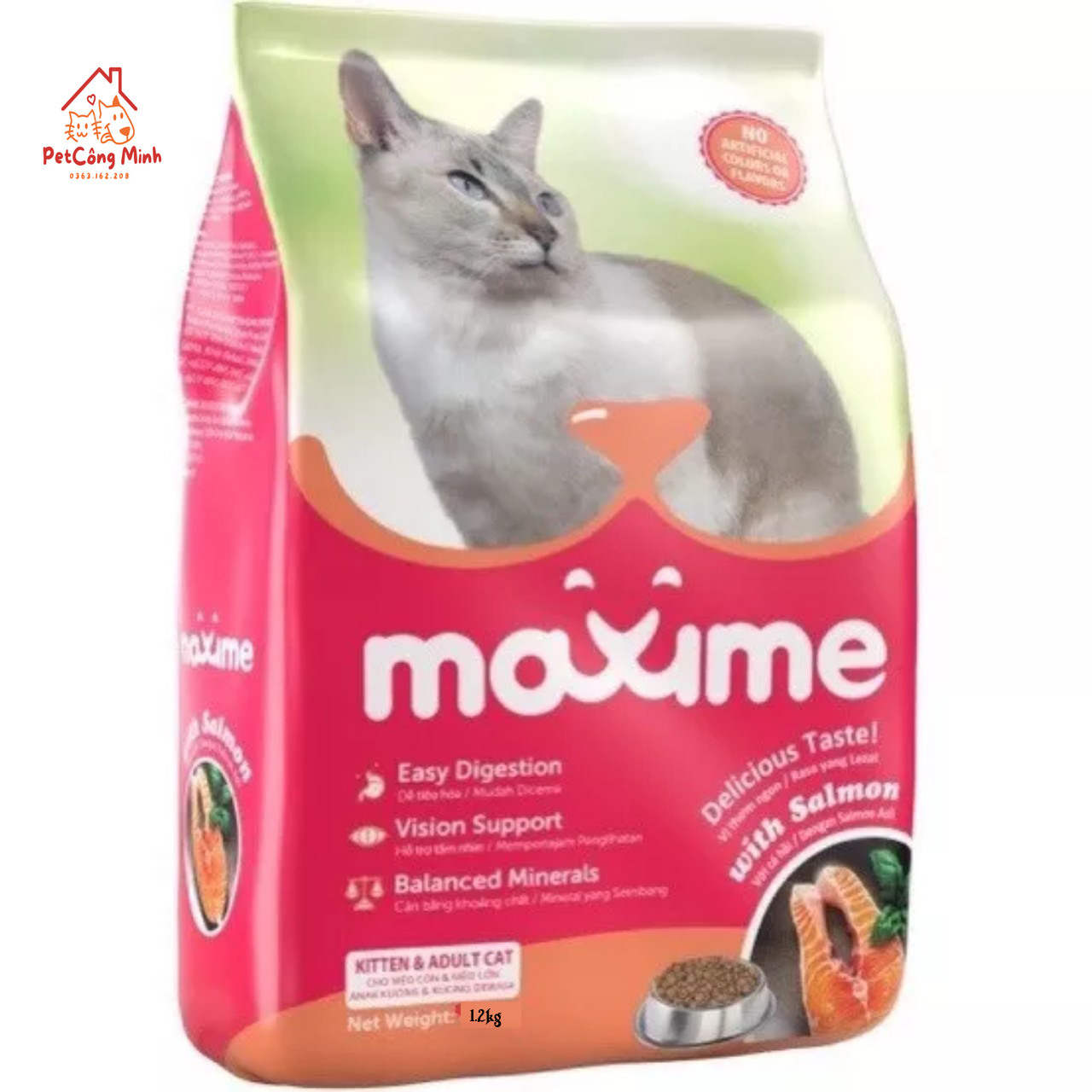 Hạt cho mèo,chó Maxime gói 1kg