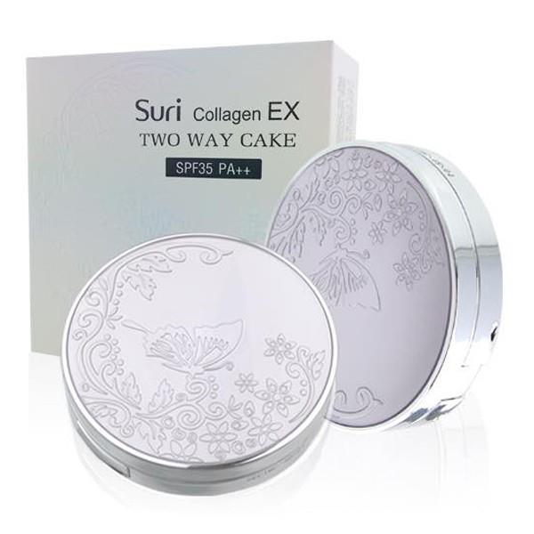 ◊✠  Phấn trang điểm kiềm dầu trắng da Suri Collagen Ex-Two Way Cake Hàn Quốc 15g (2 lõi) giá rẻ
