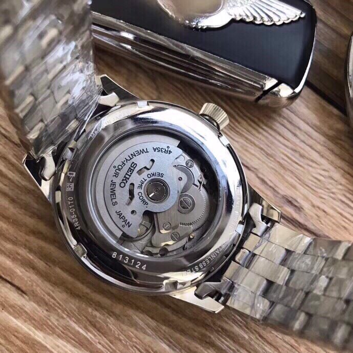 { ĐỒNG HỒ BẢO TÍN SHOP SỊN }  Đồng Hồ Cơ Nam Seiko Trắng Automatic  - Bào Hành 12 Tháng { gian bán sỉ  patek sk seiko orient}