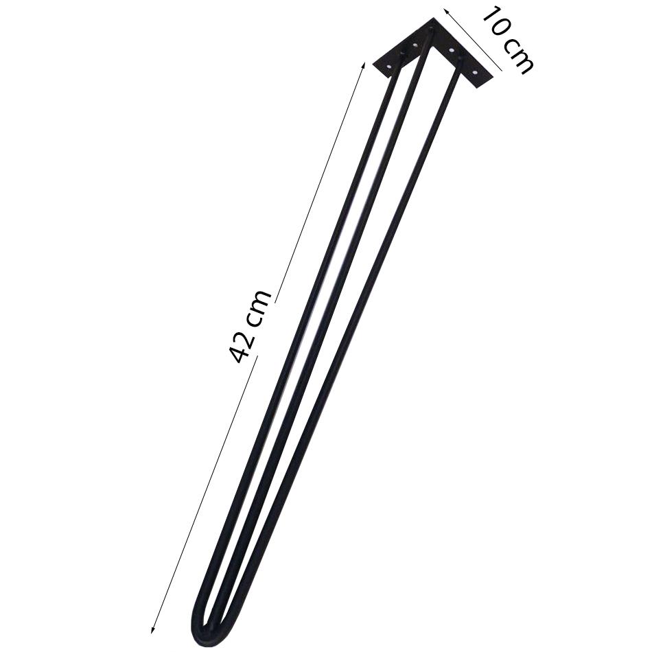 Chân bàn sắt hairpin cao 42 cm (3 thanh sắt) tặng kèm ốc vít