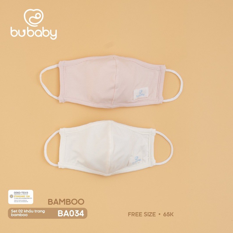 Set 2 khẩu trang sợi tre Bubaby