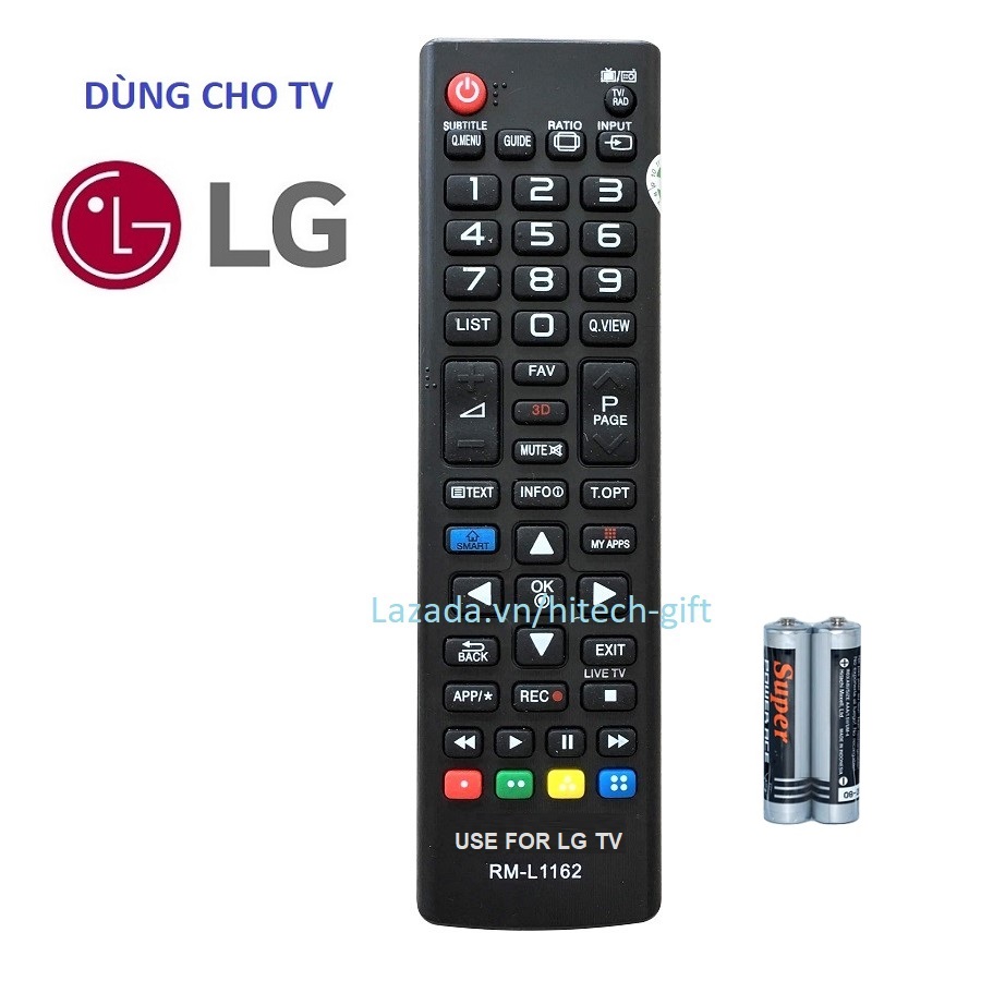 Remote điều khiển tivi lg rm-l1162 tv lcd led internet thay được akb73715601 kèm pin