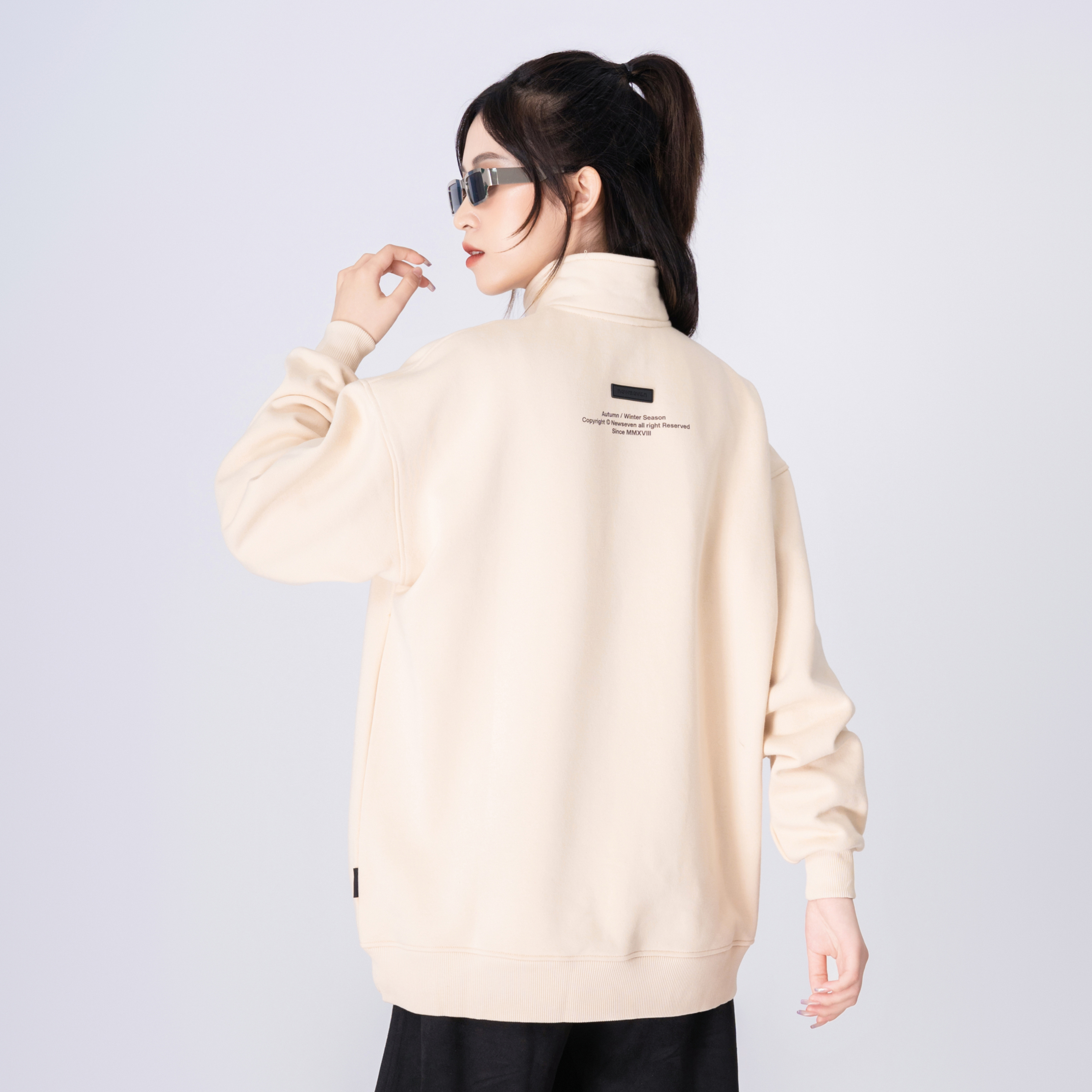 Áo Sweater NEWSEVEN Signature Half-Zip Basic