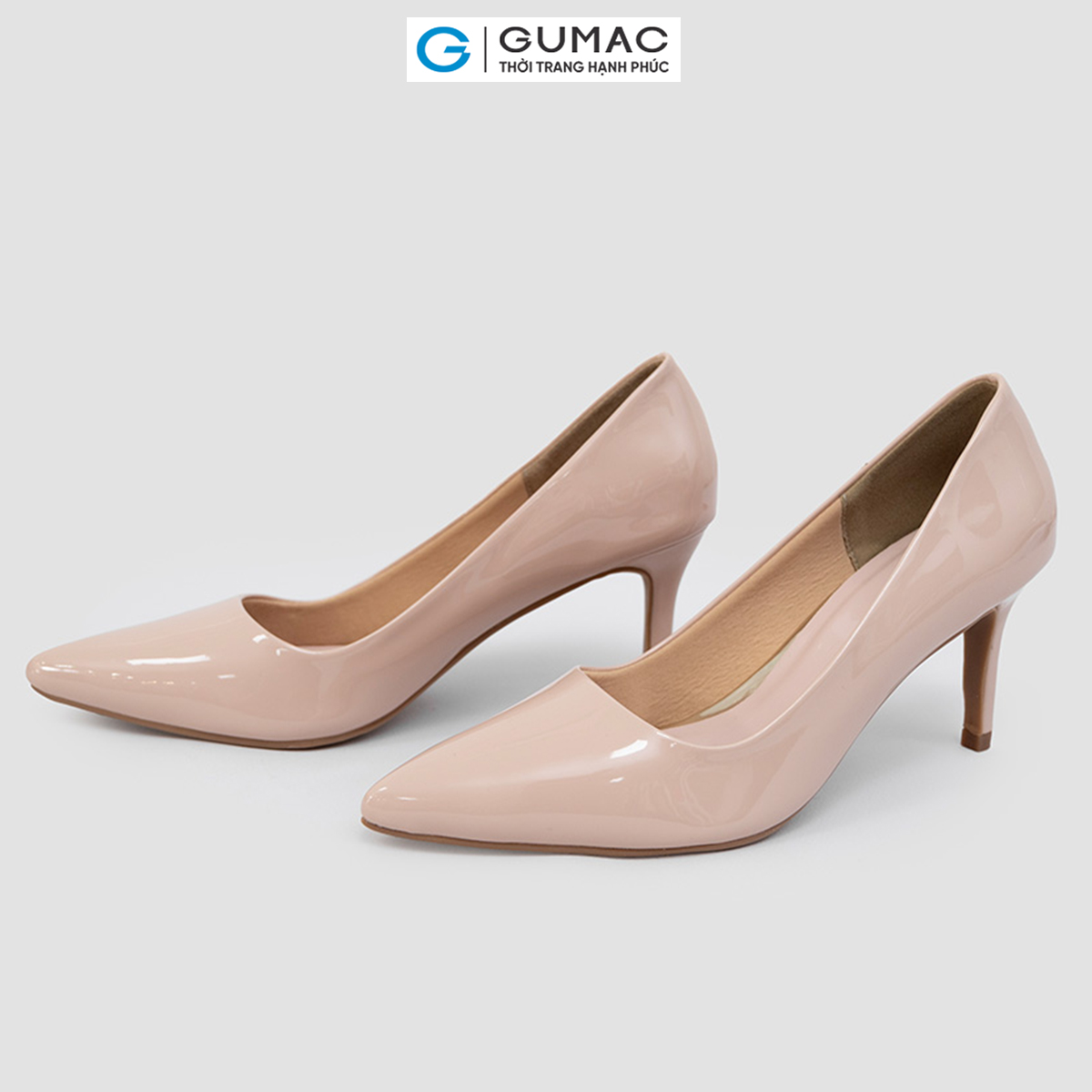 Giày cao gót da bóng thời trang gumac ge01078
