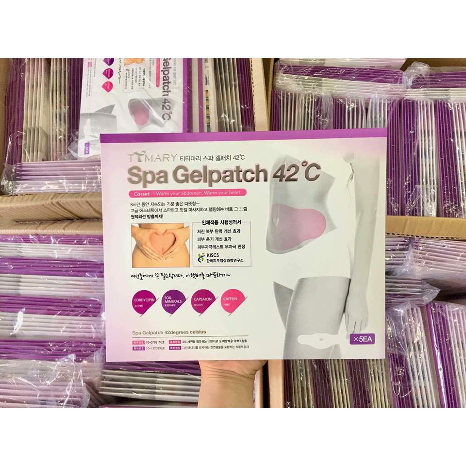 Miếng dán tan mỡ bụng Spa g.elpatch 42 độ C Hàn Quốc