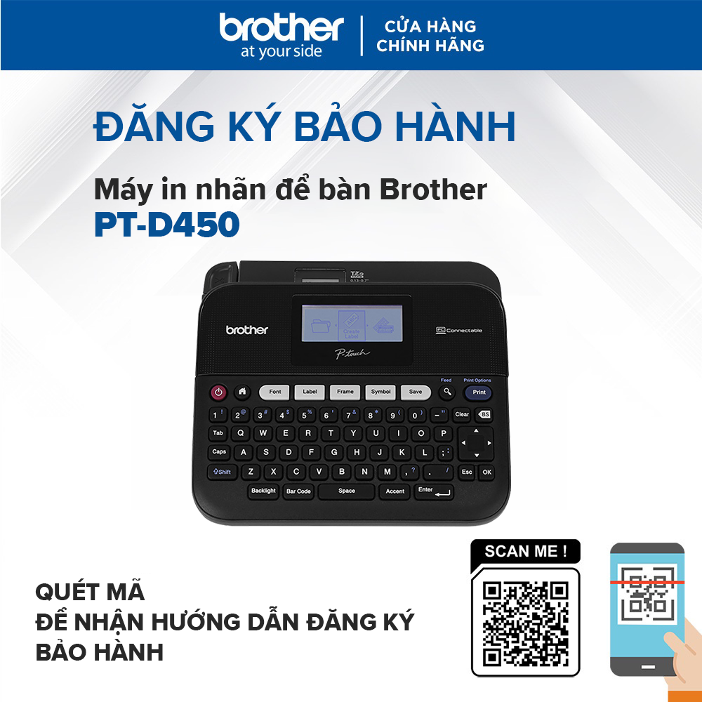 Máy in nhãn để bàn Brother PT-D450