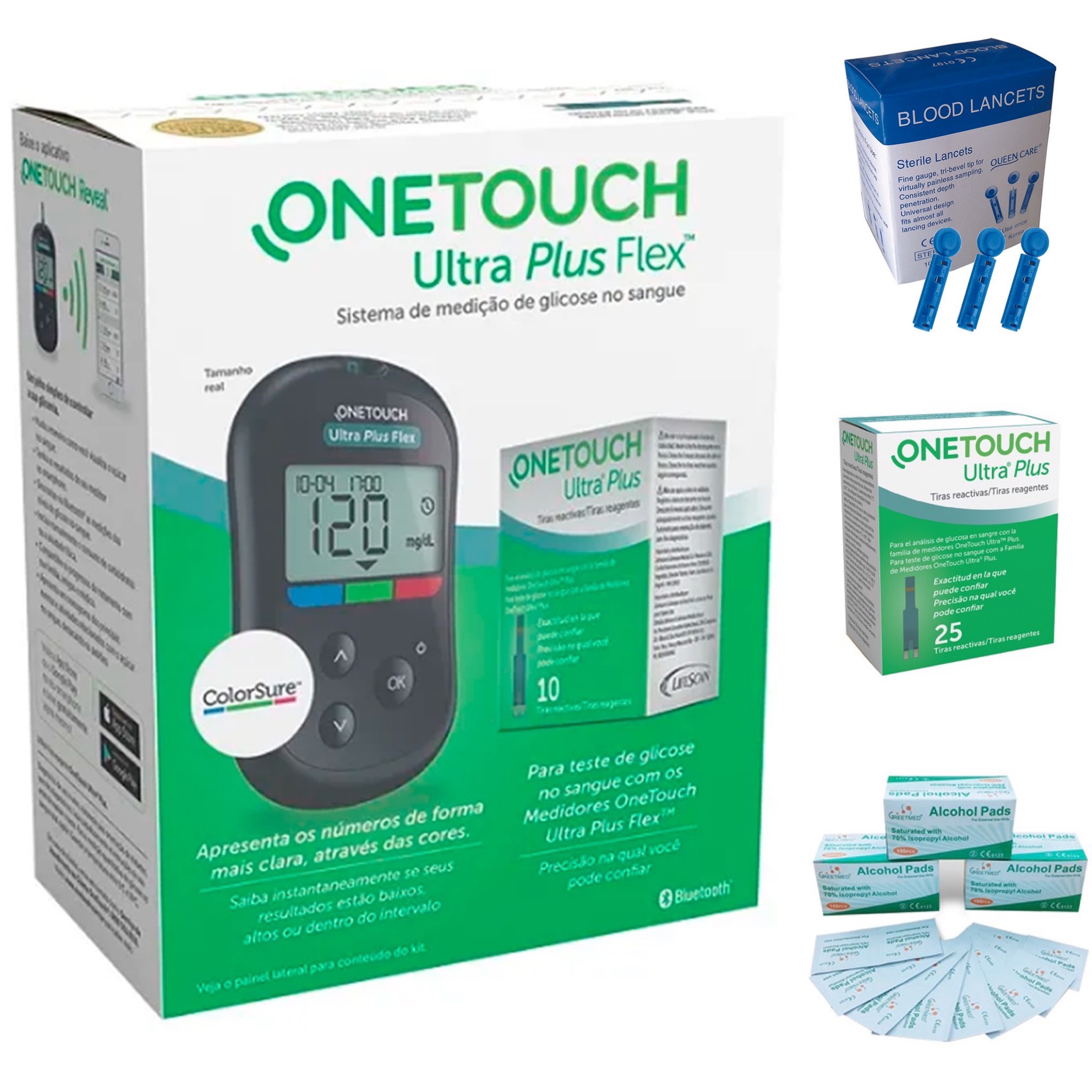 Máy Đo Đường Huyết One Touch Ultra Plus Flex Johnsons & Johnson ( Tặng kèm lọ 25 que thử )