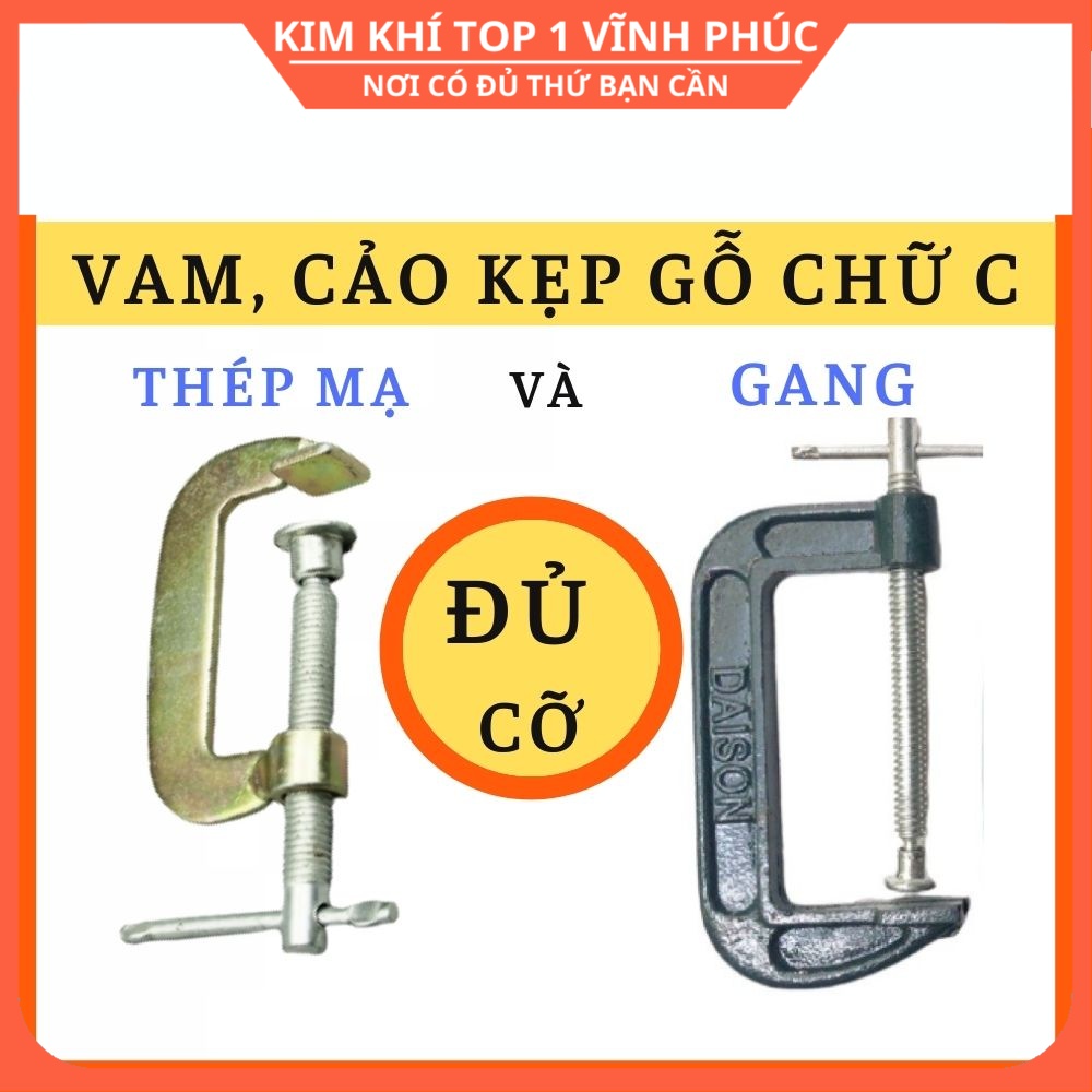 Vam cảo kẹp chữ C, vam gỗ