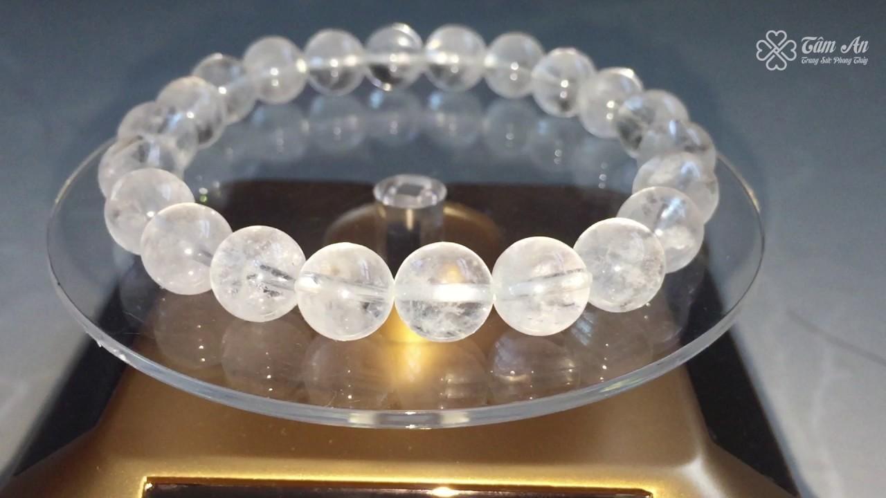 Vòng tay đá thạch anh tuyết