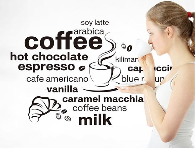 Decal dán tường Cafe- P86- vivadecal