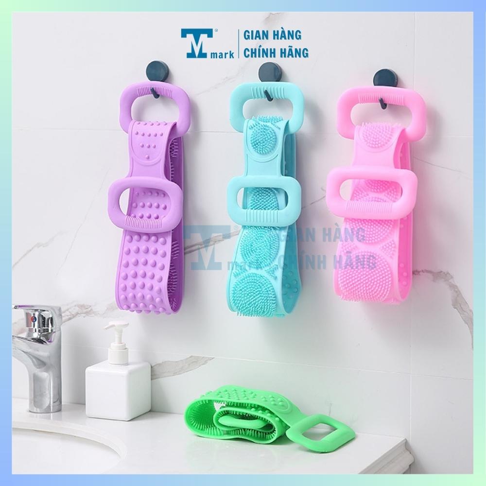 Dây tắm cọ chà lưng 2 mặt bằng silicon đa năng ( màu ngẩu nhiên) Tmark