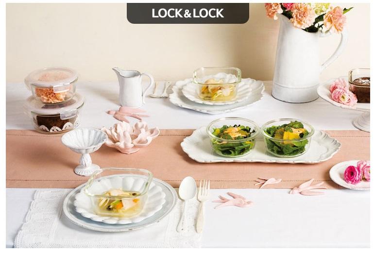 [HCM]Bộ 7 hộp thủy tinh đựng thực phẩm Lock&Lock LLG205S7