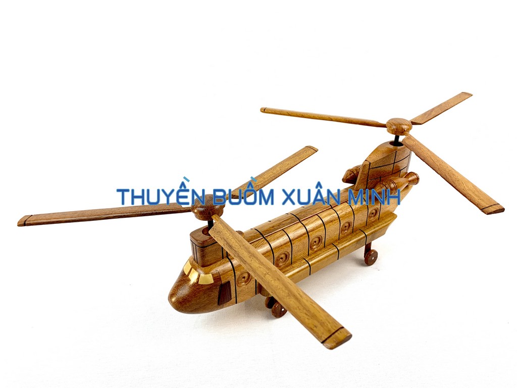 [HCM]Mô Hình Máy Bay Trực Thăng CH47 Chinook | Gỗ Căm Xe