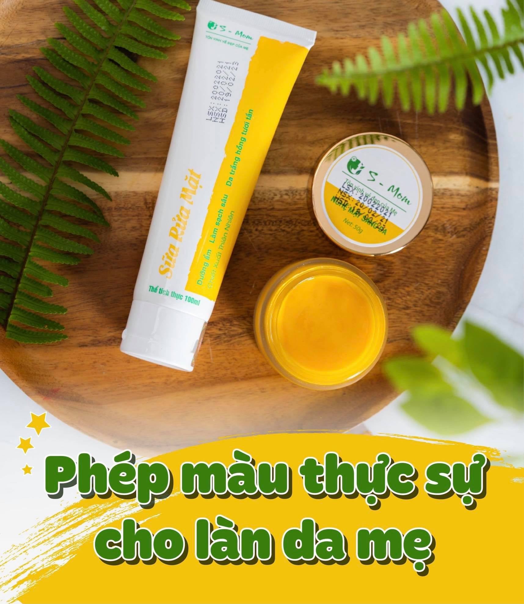 Combo Chăm Sóc Da Cho Mẹ Bầu Và Sau Sinh Smom ( Kem dưỡng da và sữa rửa mặt )