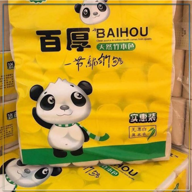 36 CUỘN GIẤY GẤU TRÚC VỆ SINH BAIHOU