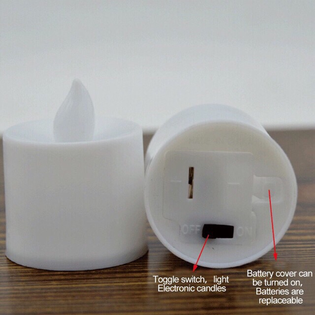 Nến điện tử kèm sẵn pin Huydecor , Đèn Led hình nến trang trí Noel Huydecor