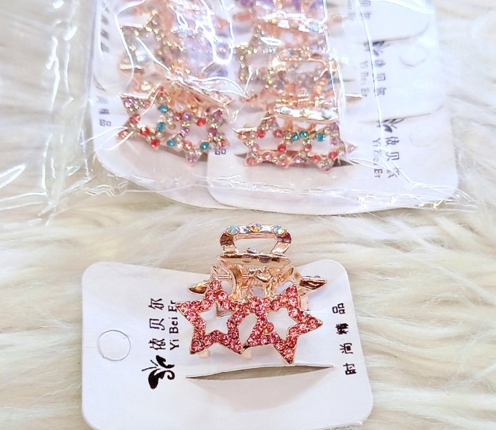 Kẹp gấp đỉnh đính đá sang trọng-chọn màu