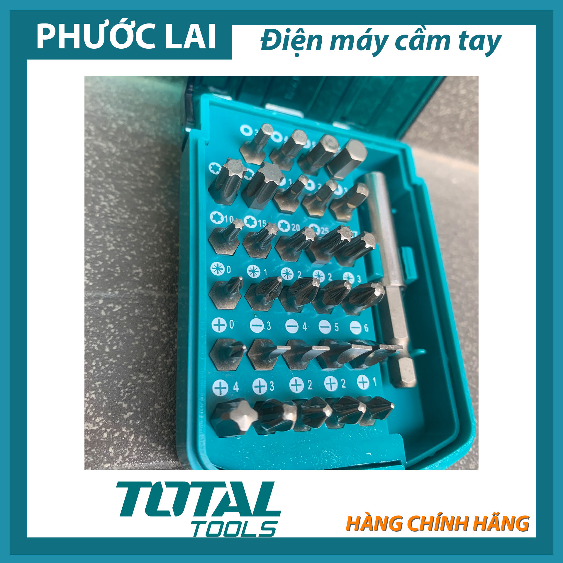 Bộ 30 mũi bắt vít 25mm (Chính Hãng) TOTAL TACSD10306