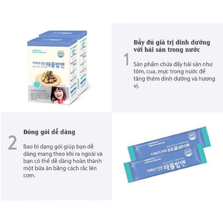 Gia vị rắc cơm cho bé Bebefood 1 gói tách lẻ