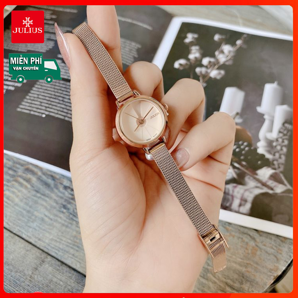Đồng hồ nữ Julius Hàn Quốc JA-979 dây da cá tính