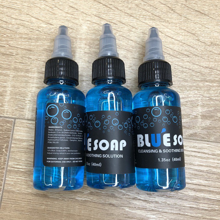 Nước lau mực xăm blue soap 40ml