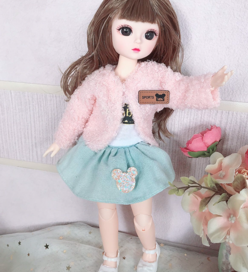 Búp bê baboliy cao 30cm mặc đồ thu đông 2024