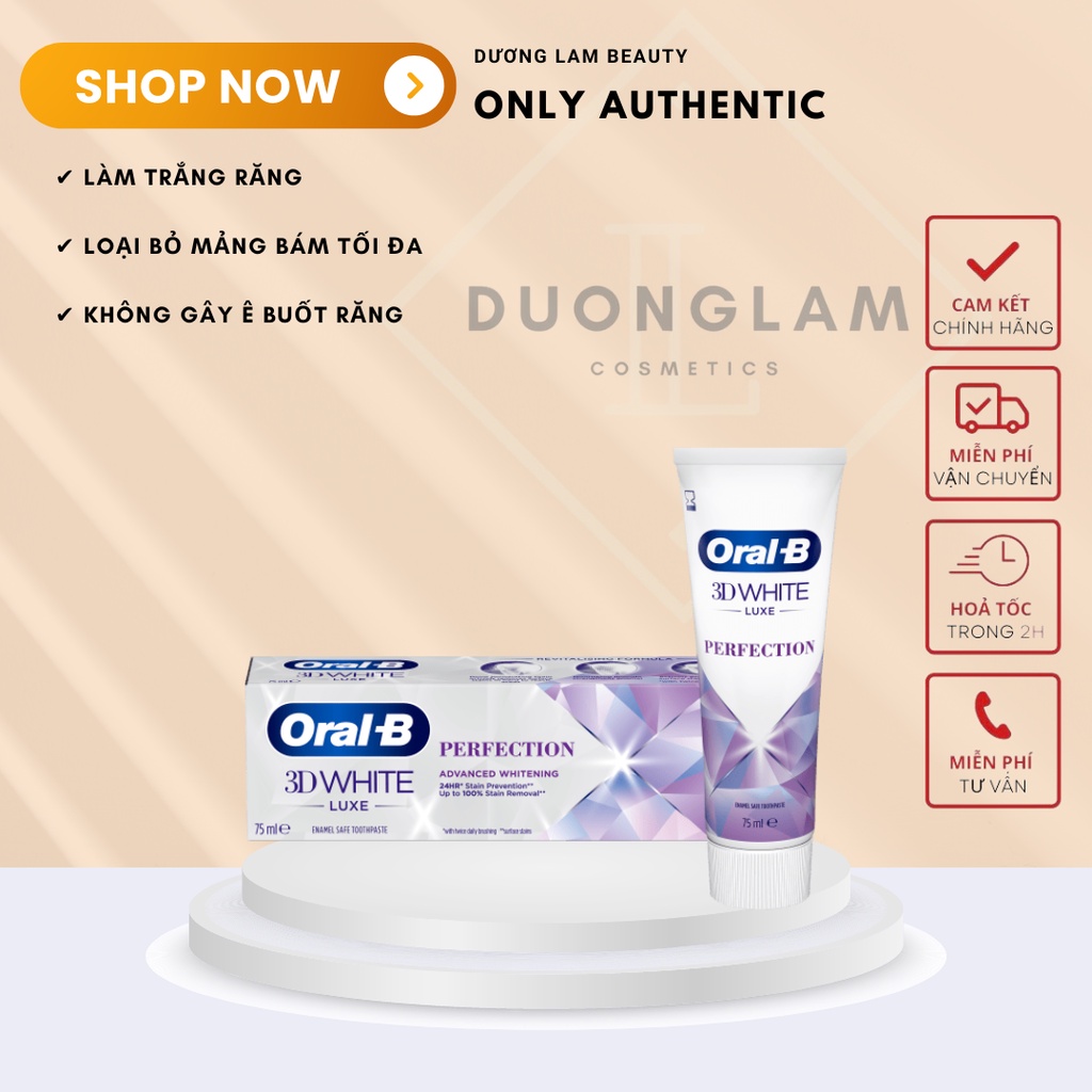 Kem đánh răng Oral B 3d white luxe perfection