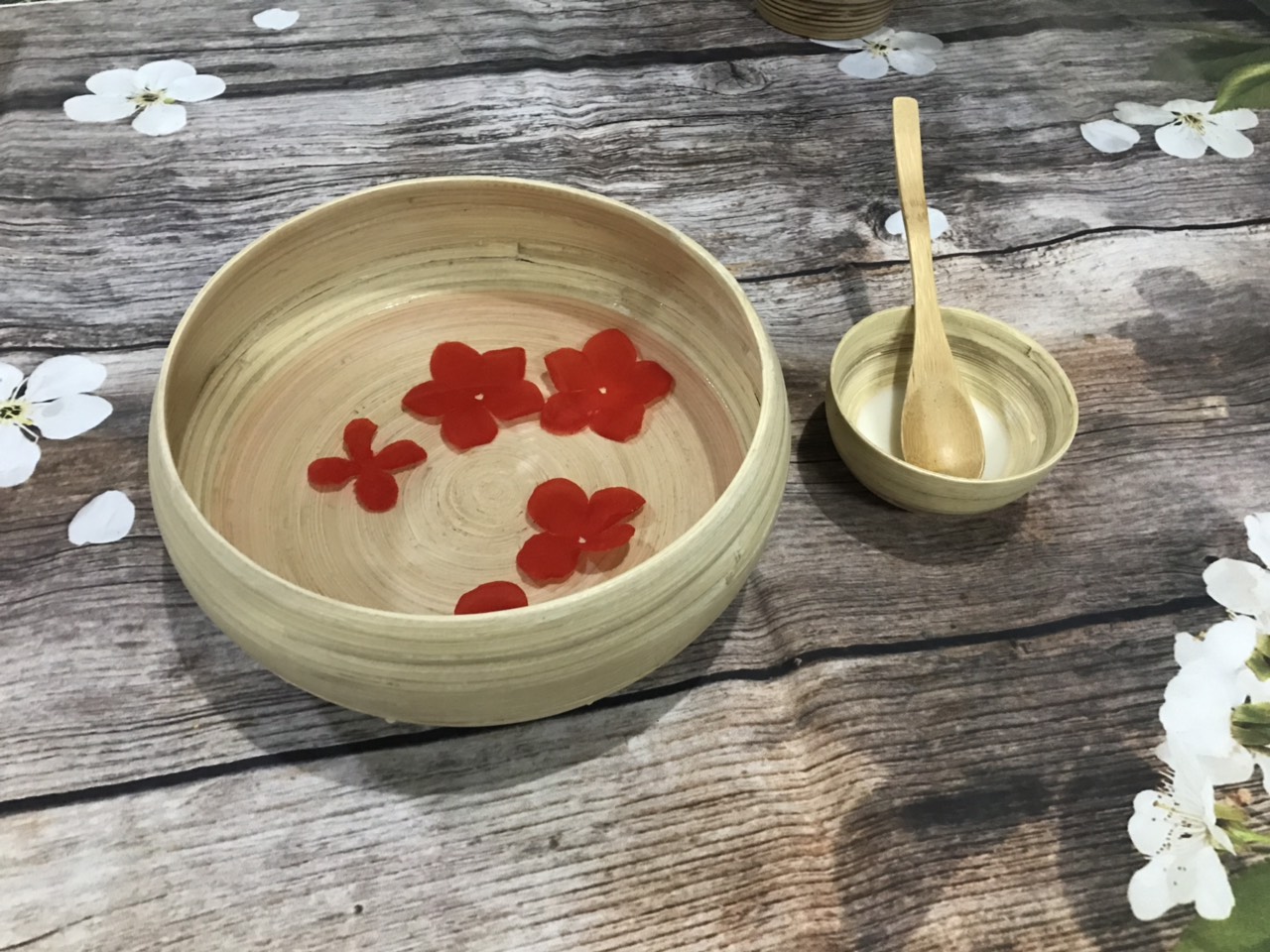 CHẬU RỬA MẶT CỐT TRE DÁNG BẦU (20CM)