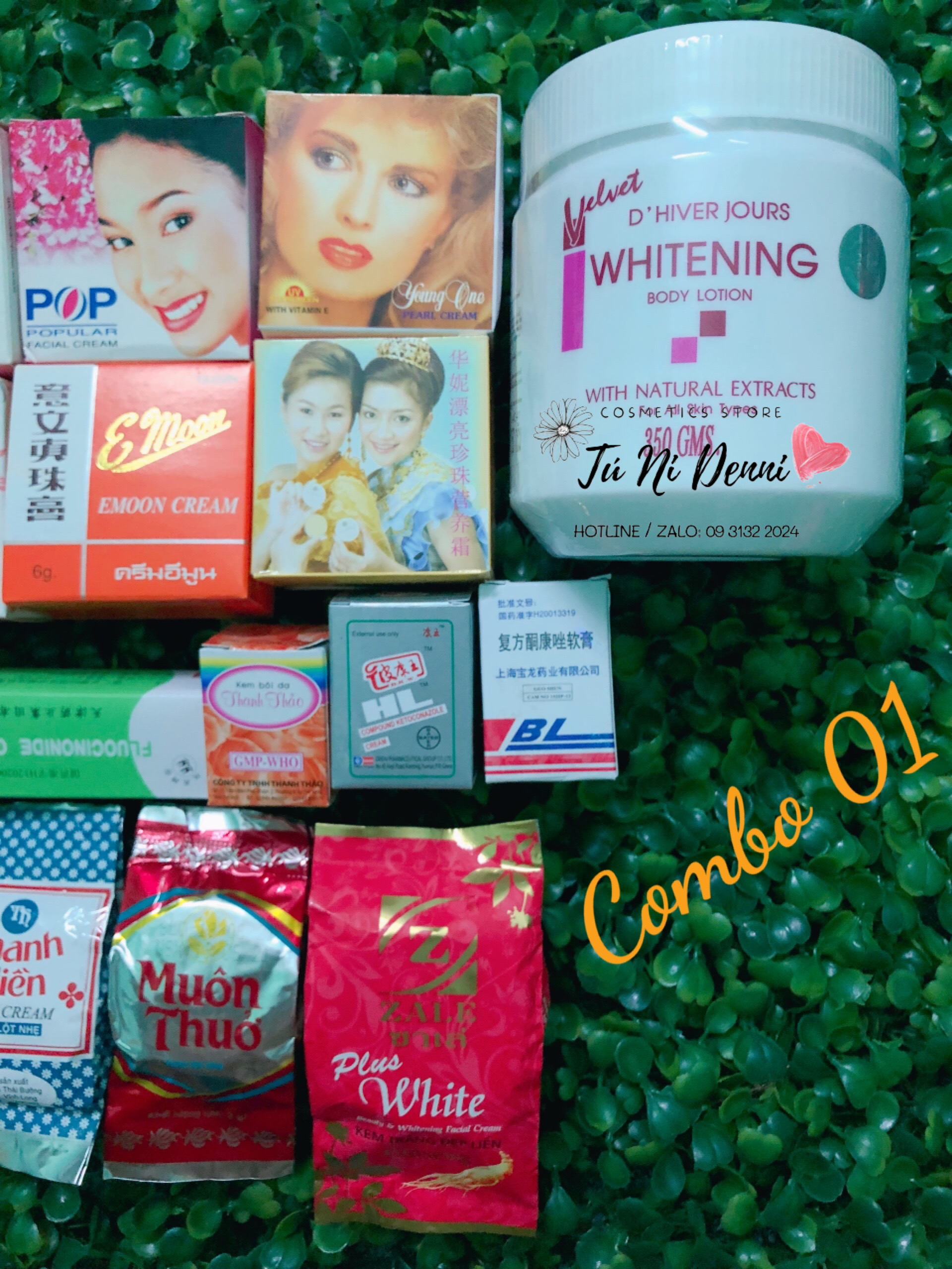 Combo công thức kem body trắng nhanh siêu rẻ