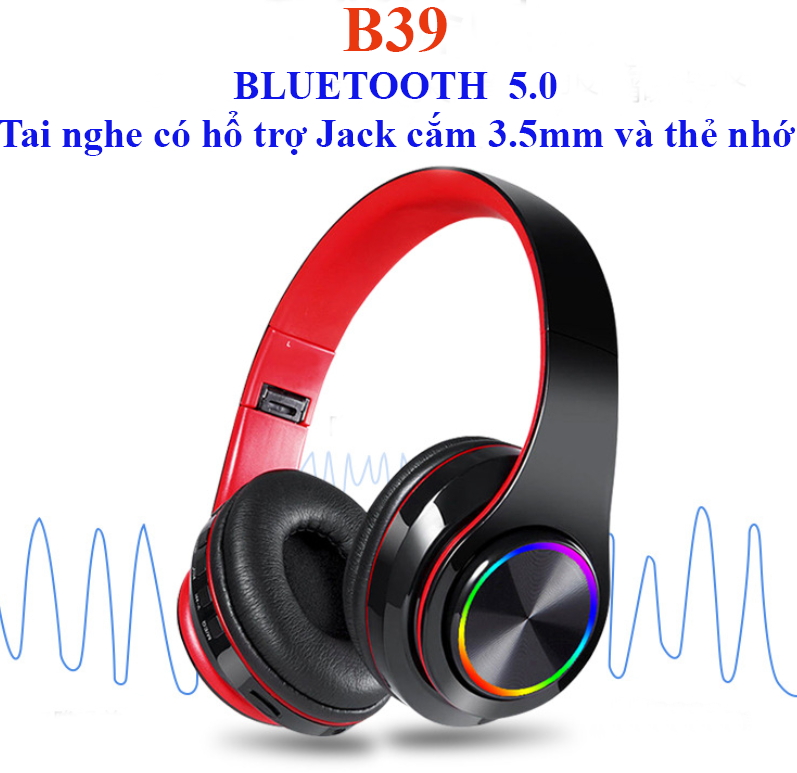 Shipped from Vietnam Tai nghe chụp tai Bluetooth 5.0 B39-Tai Nghe Thế Hệ Mới