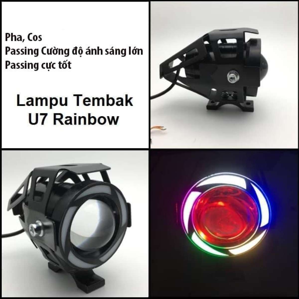 ĐÈN TRỢ SÁNG U7 7 MÀU PHỤ KIỆN